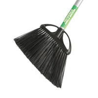 Globe Commercial Angled Broom - 10"-Durable steel handle with hang-up cap