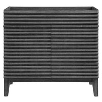 Modway Render 36" Bathroom Vanity Cabinet - Charcoal-Mid-Century Modern Vanity