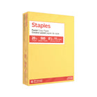 Staples 30% Recycled Pastel Coloured Copy Paper - Letter - 8-1/2" x 11" - Canary Yellow - 500 Sheets-Attention-grabbing colours get materials noticed