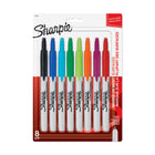 Sharpie Permanent Markers - Retractable - Fine Tip - Assorted - 8 Pack-The same great Sharpie ink but in a retractable-marker style that allows easy one-handed operation