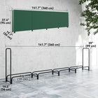 Outsunny Outdoor Firewood Rack with Rain Cover - Steel Chains - Dark Green-The raised base at 7.5" (19 cm) prevents moisture from the ground from damaging the wood logs