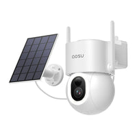 Aosu 5MP Solar Powered Wi-Fi Smart Camera with 400 Lumens Spotlight, Color Night Vision and Auto Tracking - White -5MP High-Resolution Video: Delivers crystal-clear, detailed footage for superior surveillance and security