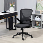 Vinsetto Mesh Office Chair with Lumbar Support and Flip-Up Armrests-Adjustable seat height to fit your sitting style