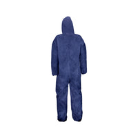Wasip Disposable Polypropylene Coveralls - 3X-Large - Blue-These heavy-duty (60 grams) disposable polypropylene coveralls feature a zippered front, attached hood, sewn elastic wrist, ankle, and hood