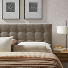 Modway Lily Upholstered Full Size Headboard - Taupe-Dense Foam Padding