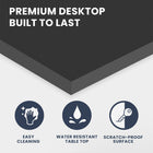 MotionGrey Ergo Pro Reversible L-Shaped Electric 59" W Standing Desk - Black-7