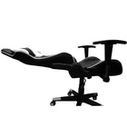 Nicer Furniture Racing Style Game Chair with Footrest - White-Assembly required