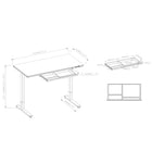 Uplite Electric Height Adjustable Desk with Glass Top - White-Crafted with precision, the tempered glass surface blend of elegance and functionality while offering durability and easy maintenance