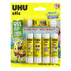 UHU Spongebob Glue Sticks - 8.2g - 5 Pack - Assorted-Collect them all! Every 5-pack features a surprise mix of characters