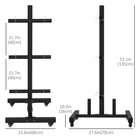Soozier Weight Plate Rack-Four transport wheels to conveniently move the unit two wheels have locks