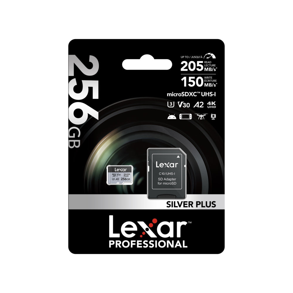 Lexar Professional SILVER PLUS microSDXC Memory Card - 256GB