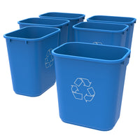 Storex 26 L Recycling Bin - 14-1/2" L x 10-1/2" W x 15" H-The blue color helps distinguish the recycling bin to facilitate sorting of recyclable materials