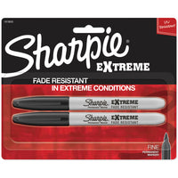 Sharpie Extreme Permanent Markers - Fine Point - Black - 2 Pack-The ink delivers up to 96+ hrs. in ultraviolet exposure and increased adhesion on most surfaces