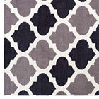 Modway Lida Moroccan Trellis Area Rug - 8 ft W x 10 ft L - Charcoal/Black-100% Polyester Microfiber