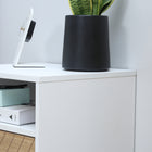 HOMCOM Modern Bedside Table with Drawer and Storage Shelf - White-Assembly required