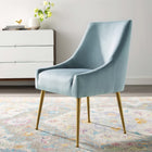 Modway Discern Upholstered Performance Velvet Dining Chair - Light Blue-Velvet Polyester Upholstery