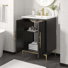 Modway Awaken 24" Bathroom Vanity - White/Black-8" Centerset Holes