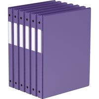 Davis Group Premium Economy Binder - Round Ring - 5/8" - Purple - 6 Pack-3 Ring Binder