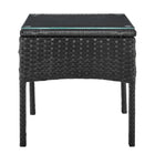 Manhattan Comfort Noli Modern Patio 2-Person Seating Group 3-Piece Set with End Table - Black/Grey-Home Assembly Required. All Hardware Included