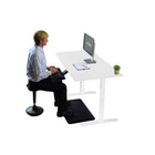 Uncaged Ergonomics 60" Rise Up Electric Height Adjustable Sit Stand Desk - White-Premium finish