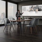 Homy Casa 63"W Modern Writing Desk - Brown-Versatile design, ideal for offices, training rooms, or conferences