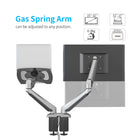 ShoppingAll 2-in-1 Adjustable Dual Gas Spring Arm Laptop & Monitor Desk Mount Stand - Silver-Features two super speed USB 3.0 ports, and audio ports for quick access to flash drives, and convenient for charging your devices.