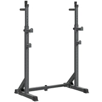 Soozier Adjustable Squat Rack-High-density steel poles and a firm triangular structure, ensuring it doesn't wobble or shake when placing weights on them 