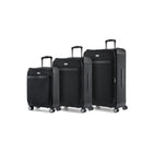 Bugatti 3-Piece Softside Luggage Set - Black-Made of extra lightweight and resistant PP Hybrid (Polyester and Polypropylene)