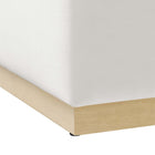 Modway Tilden Large 28" Square Performance Velvet Upholstered Ottoman - Alabaster/Natural-8