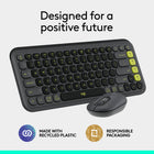 Logitech Pop Icon Bluetooth Keyboard & Mouse Combo - Graphite/Lime-9