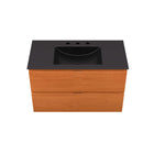 Modway Scenic 36" Wall-Mount Bathroom Vanity - Cherry/Black-Full-Extension Drawers