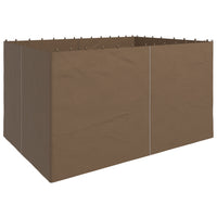 Outsunny 10' L x 13' W Gazebo Curtains with Zipper Doors, Hooks/C-Rings for Patio, Only Curtains - Dark Brown-Provide privacy protection while enjoying leisure time outdoors   