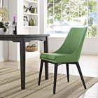 Modway Viscount Fabric Dining Chair - Kelly Green-Solid Rubberwood Legs