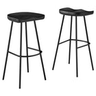 Modway Concord Backless Wood Bar Stools - Black - Set of 2-Mango Wood Bar Stools