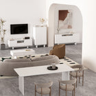 Manhattan Comfort Ella 47.2" Modern Coffee Table - White-30 Day Limited Manufacturer's Warranty