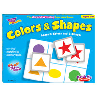 TREND Colours & Shapes Match Me Games -Learn colours and shapes with color swatches and photos of real-life objects.