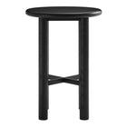 Modway Alvia Round 30" Oak Wood Bar Table - Black-Wood Bar-Height Table