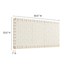 Modway Sparta Weave Wall Mount Vegan Leather Full Headboard with - Natural Beige-6