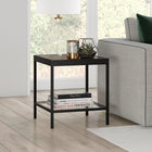 Hudson&Canal Alexis 20"W Square Side Table - Blackened Bronze-Features easy assembly
