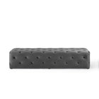 Modway Amour 72" Tufted Button Entryway Performance Velvet Bench - Grey-6