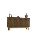 Manhattan Comfort Yonkers 62.99" Mid-Century Modern Sideboard - Rustic Brown-Home Assembly Required. All Hardware Included