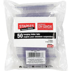 Staples Clear Hanging File Folder Tabs - 2" - 50 Pack-Comes with blank white inserts for labelling for easy and efficient organization
