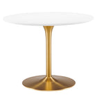 Modway Pursuit 40" Dining Table - White Gold-Modern Dining Table