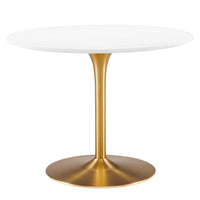 Modway Pursuit 40" Dining Table - White Gold-Modern Dining Table