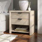 Hudson&Canal Clarice Rectangular Nightstand - 24" W - Alder White-Clean with a soft, dry cloth and no harsh chemicals or abrasive cleaning materials