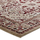 Modway Grania Ornate Vintage Floral Turkish Area Rug - 5 ft W x 8 ft L - Burgundy/Tan-Long-Lasting Material