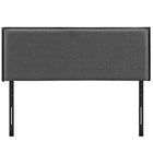 Modway Camille Upholstered Fabric Full Headboard - Grey-Solid Wood Frame