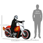 HOMCOM 6' Lit Inflatable Grim Reaper Halloween Yard Decoration-IP44 waterproof rating and UL certification 