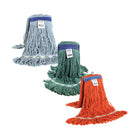Globe Commercial Looped End Wet Head Mop - 24 Oz - Blue-True weight mop & individually bagged