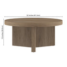 Hudson&Canal Holm 32"W Round Coffee Table - Antiqued Grey Oak-9
